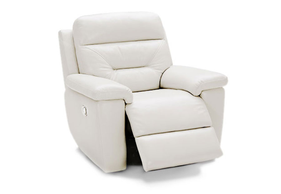 Kuka Grand Point Ivory Manual Leather Match Recliner