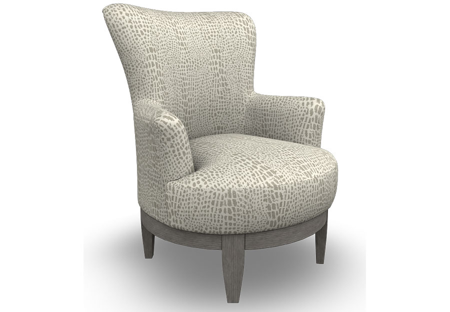 Best Justine Ivory Swivel Accent Chair