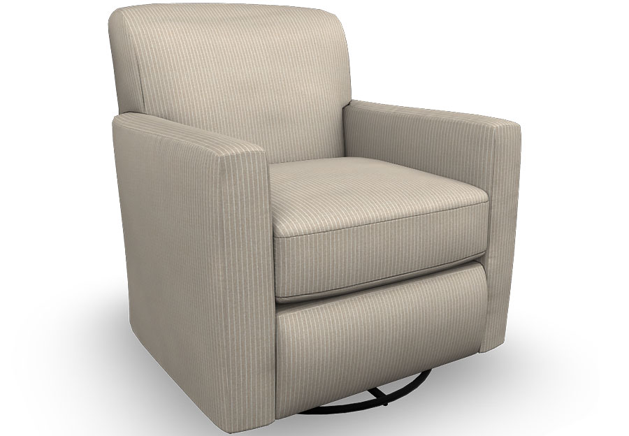 Best Caroly Linen Swivel Accent Chair