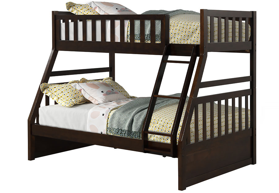 Lifestyles Taylor Espresso Twin Over Full Bunk Bed
